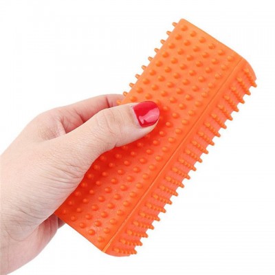 Rubber Dog Cat Undercoat Removal Dematting Comb Brush for Pet Grooming