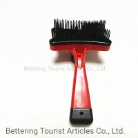 Red Pet Grooming Comb Hair Brush